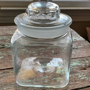 Bathroom Storage Jar Kitchen Food Container Vintage Ground Lid Candy